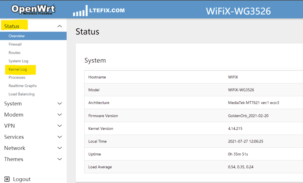 The Wireless Haven - How to find your routers flash size