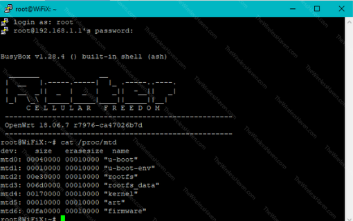 The Wireless Haven - Finding your system image size with SSH / Putty